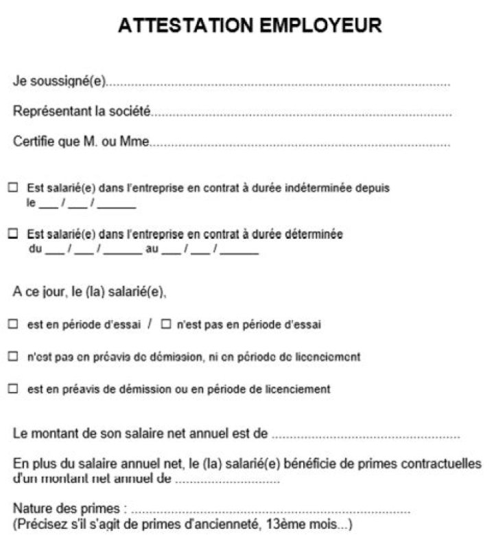 Attestation employeur : modèle gratuit Word