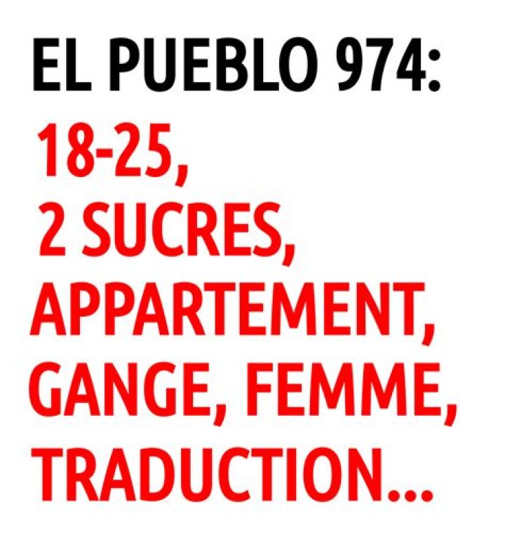 El Pueblo 974 IRL, le 