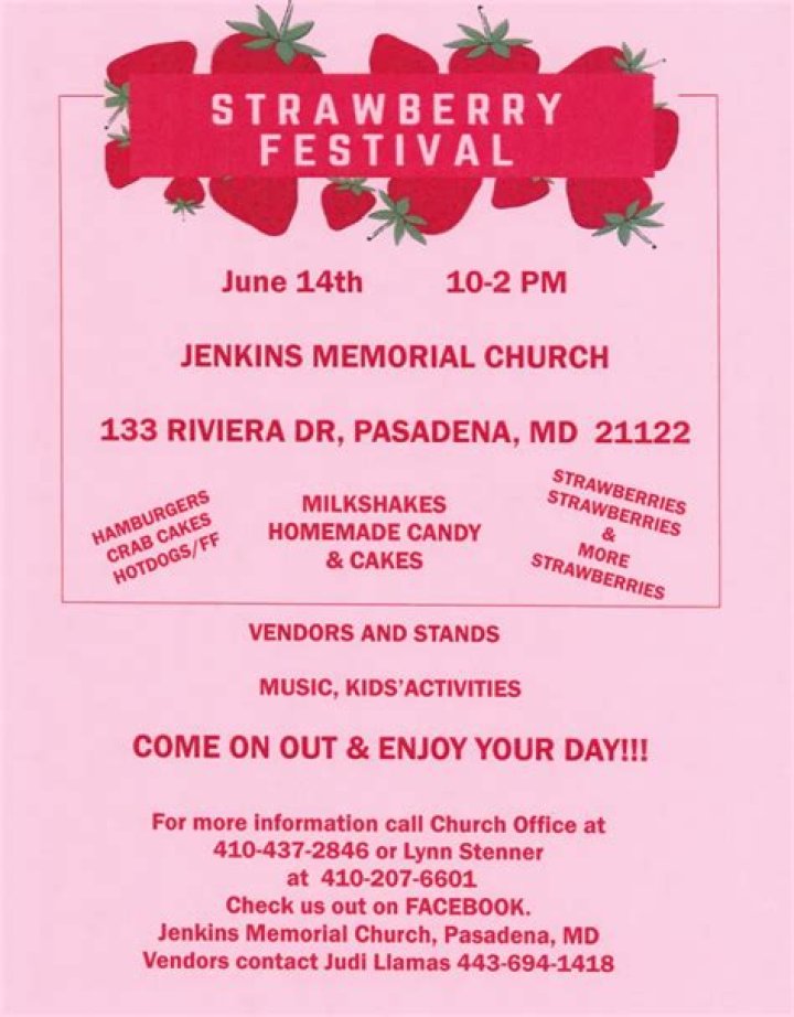 Strawberry Festival & Flea Market - Jenkins Memorial Church