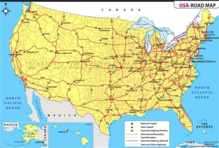The United States Interstate Highway Map
